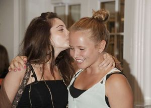  Alexa Ray Joel give a kiss to Sailor Cook at "Celebrity Autobiography" at Guild Hall Photo