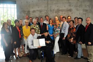 Holly Canterbury with WaterTower Theatre Board of Directors and Town of Addison Council. @ BroadwayWorld Holly Canterbury with WaterTower Theatre Board of Directors and Town of Addison Coun Photo