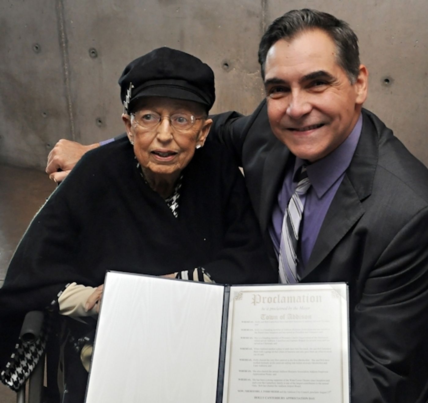 Photo Flash: Town of Addison Honors WaterTower Theatre Patron Holly Canterbury  Image