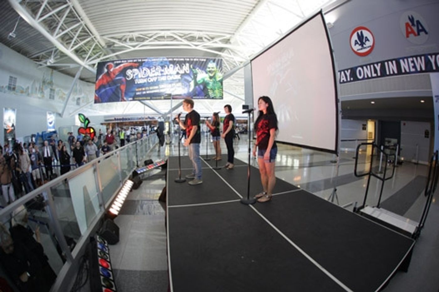 Photo Flash: SPIDER-MAN Cast Performs at JFK Airport! Photo Flash: SPIDER-MAN Cast Performs at JFK Airport! Image