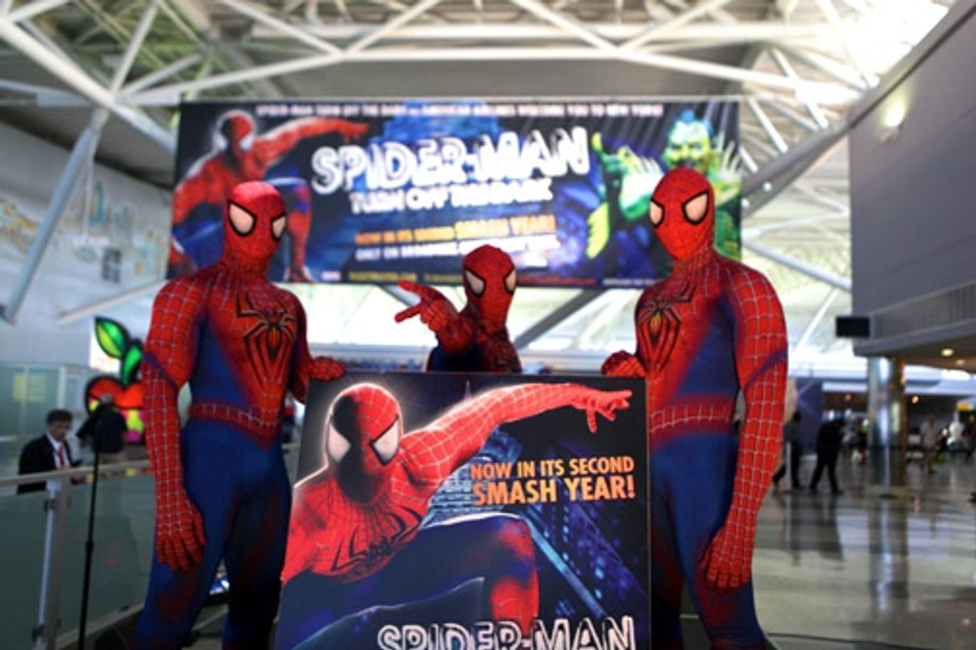 Photo Flash: SPIDER-MAN Cast Performs at JFK Airport! Photo Flash: SPIDER-MAN Cast Performs at JFK Airport! Image