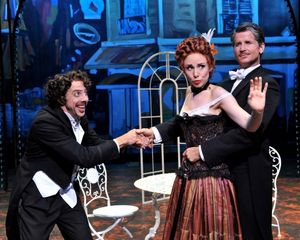 Patrick Richwood (as Boris), Lauralynn McClelland (as Claudine) and Charles West (as Hilaire Jussac) @ BroadwayWorld Patrick Richwood (as Boris), Lauralynn McClelland (as Claudine) and Charles West (as Photo