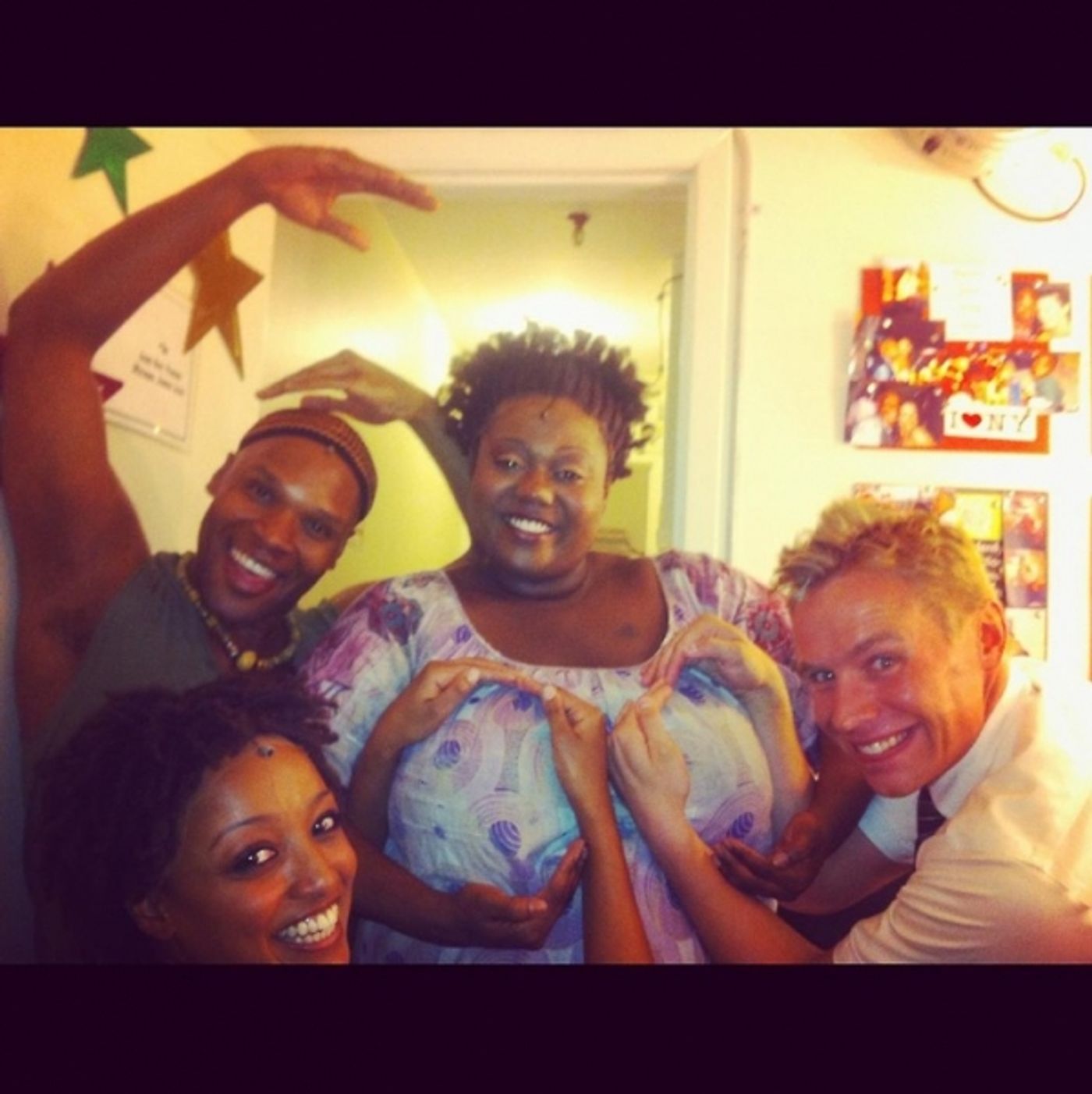 Photo Flash: Saturday Intermission Pics, Sept 1 - 'Barack Obama' Visits EVITA, 600 Shows for MORMON and More!  Image