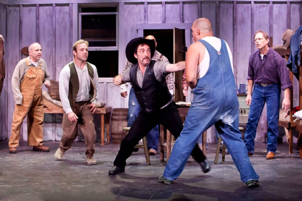  Jeff Rossman, James Hipp, Alex Vournazos as Curley, Alex Echevarria, and Jeff Solomon as Slim at 