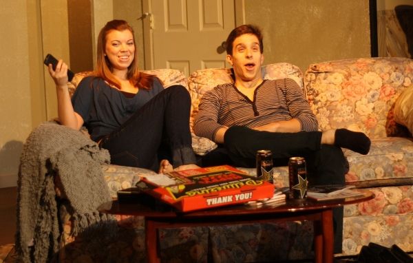  Erin Hildebrandt (Sarah) and Michael Lopetrone (Alex) enjoy making fun of Project Ru Photo