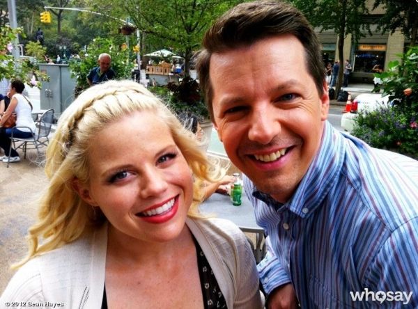 Photo Flash: First Look at Sean Hayes with Megan Hilty on SMASH Set!  Image