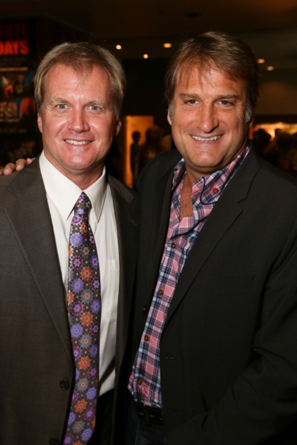 From left, Tom McCoy, Executive Producer and Director/Choreographer Jeff Calhoun pose during the party for the opening night performance of 'Jekyll & Hyde' The Musical at the La Mirada Theatre for the Performing Arts on Saturday,  Aug. 8, 2012, in La Mira at 