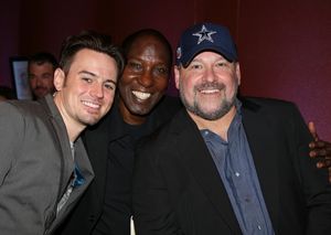 From left, Cast members Brian Gallagher, Mel Johnson Jr. and Composer Frank Wildhorn  Photo