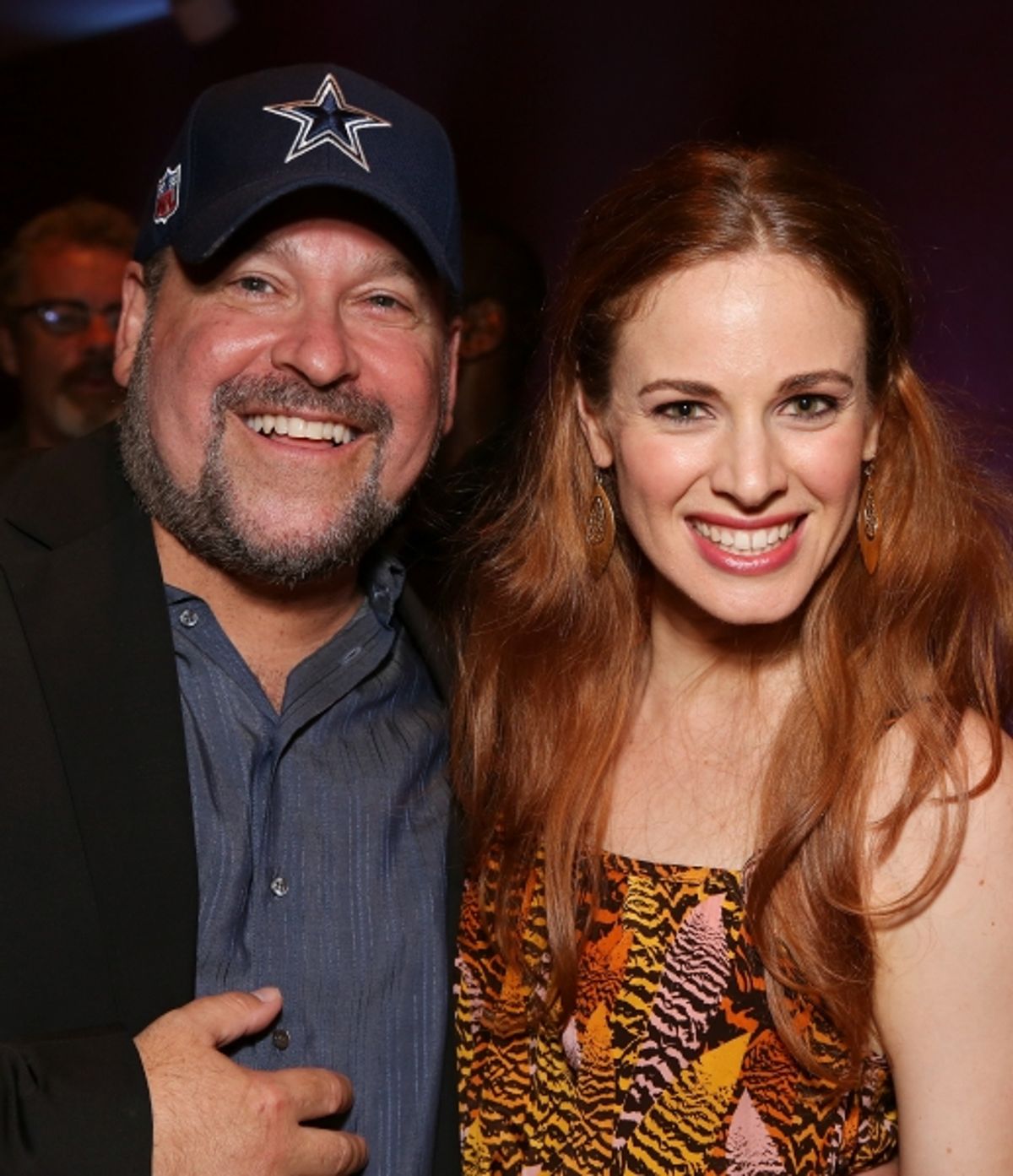 From left, Composer Frank Wildhorn and cast member Teal Wicks pose during the party for the opening night performance of 'Jekyll & Hyde' The Musical at the La Mirada Theatre for the Performing Arts on Saturday,  Aug. 8, 2012, in La Mirada, Calif. (Photo b at 