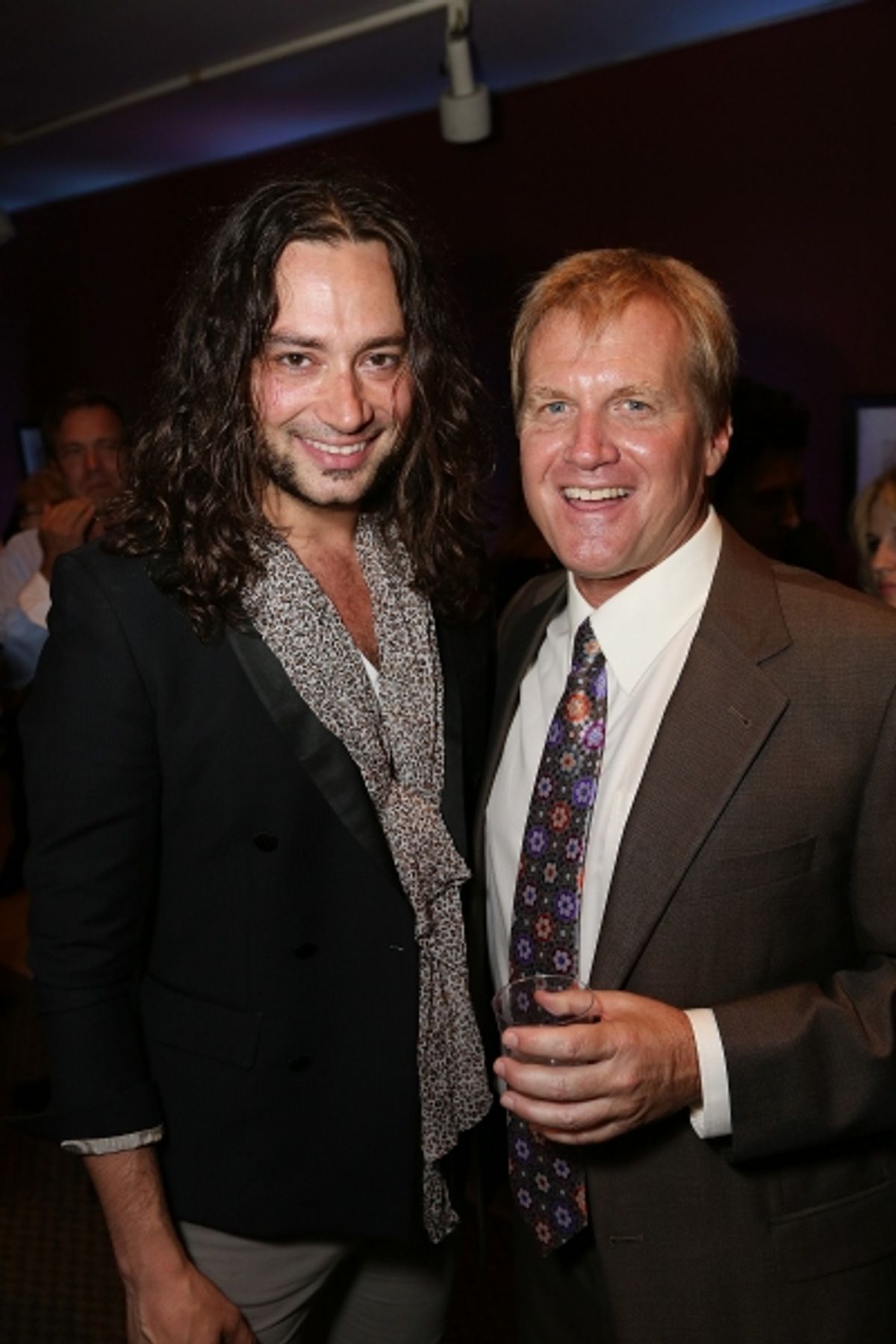 From left, Cast member Constantine Maroulis and Tom McCoy, Executive Producer pose during the party for the opening night performance of 'Jekyll & Hyde' The Musical at the La Mirada Theatre for the Performing Arts on Saturday,  Aug. 8, 2012, in La Mirada, at 