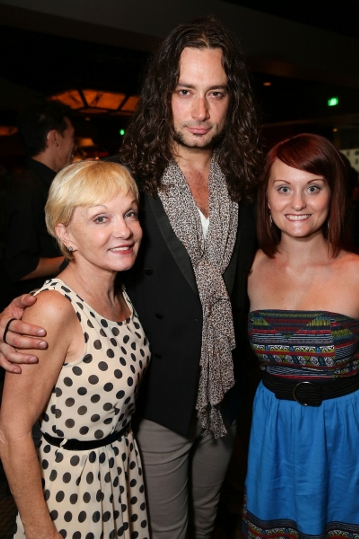  From left, Cathy Rigby, Executive Producer, cast member Constantine Maroulis and Theresa Flemming pose during the party for the opening night performance of 'Jekyll & Hyde' The Musical at the La Mirada Theatre for the Performing Arts on Saturday, Aug. 8, at 