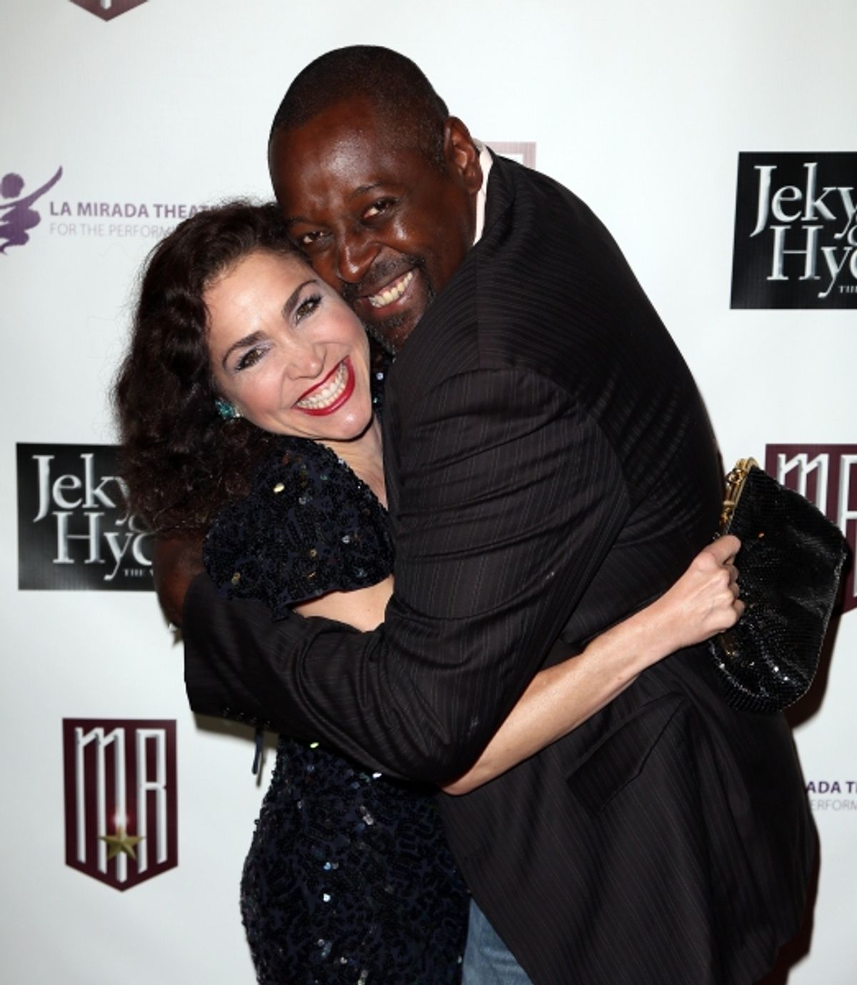  From left, Actors Stasha Surdyke and Michael Shepperd pose during the party for the opening night performance of 'Jekyll & Hyde' The Musical at the La Mirada Theatre for the Performing Arts on Saturday, Aug. 8, 2012, in La Mirada, Calif. (Photo by Ryan M at 