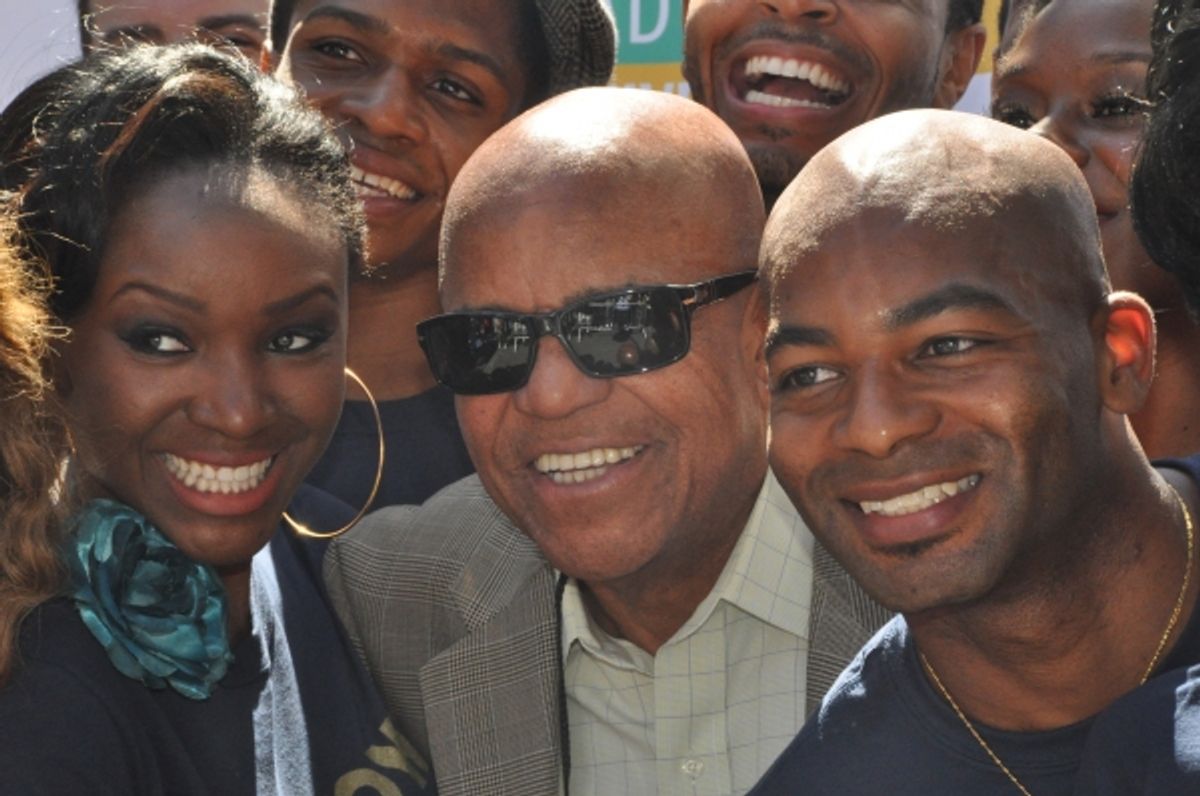  Berry Gordy and cast members of Motown: The Musical at 