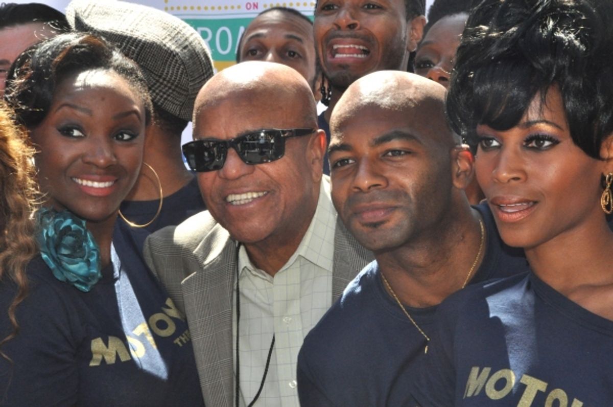 Berry Gordy, Brandon Victor Dixon and Valisia LeKae at 