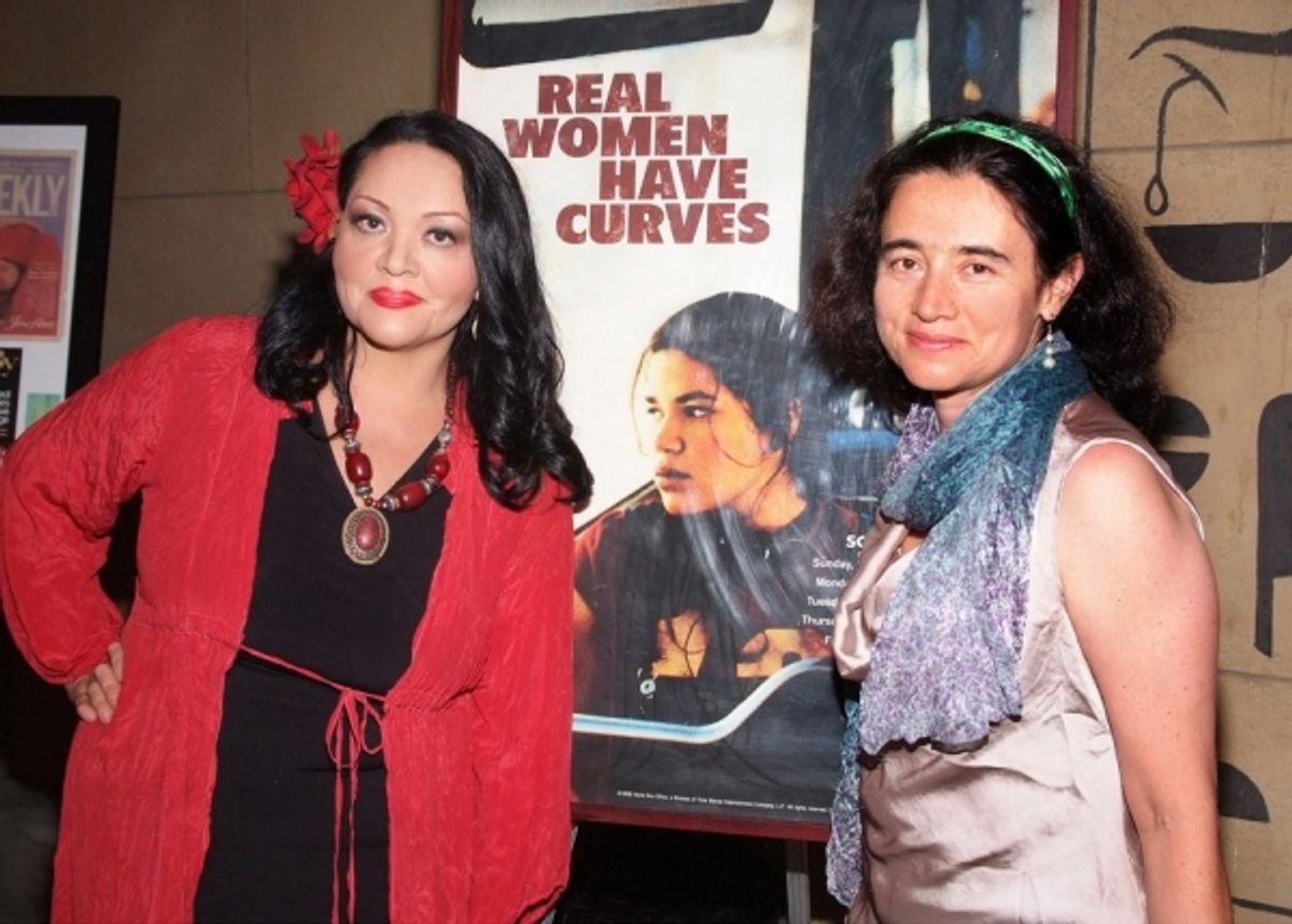 Creator, Playwright and Co-Screenwriter of 'Real Women Have Curves,' Josefina LÃ'Â³pez with the film''s%20director%2C%20Patricia%20Cardoso at 
