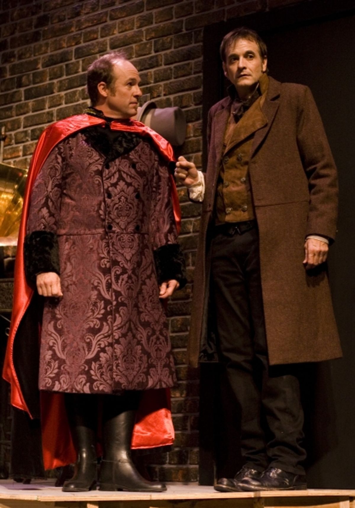  Craig Griffin as the King of Bohemia and Chip Simmons as Sherlock Holmes at 