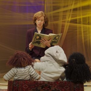  Mary Ewald as Laura Bush reads to dead Iraqi children in Paradise Photo
