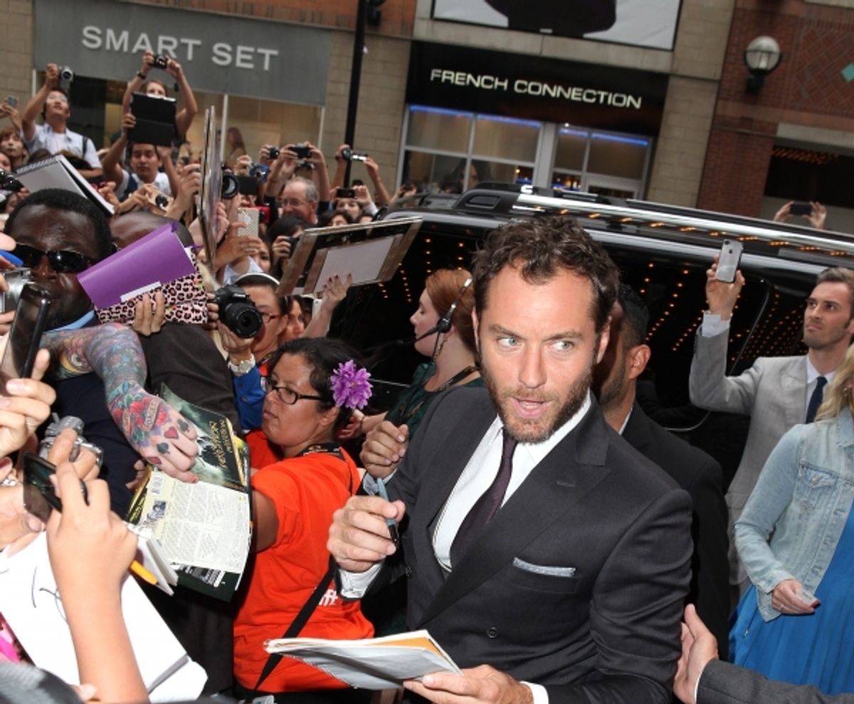  Jude Law greets the fans at 