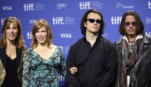  Amy Berg, Lorri Davis, Damien Echols & Johnny Depp Photo