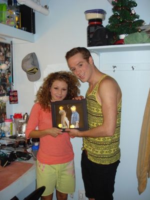 Josephine Rose Roberts and Cody pose with a picture of them taken during Toronto run @ BroadwayWorld Josephine Rose Roberts and Cody pose with a picture of them taken during Toronto run Photo