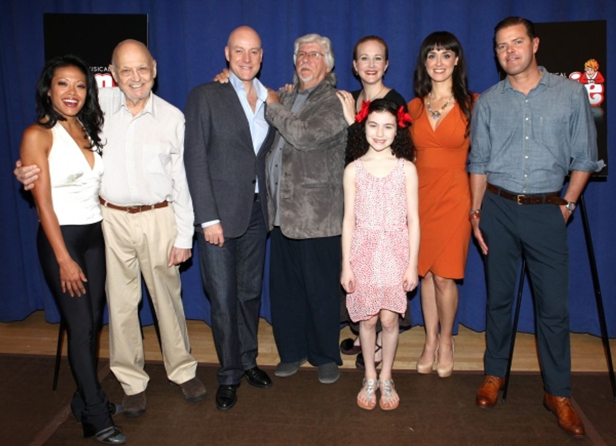 J. Elaine Marcos, Charles Strouse, Anthony Warlow, Martin Charnin, Katie Finneran, Lilla Crawford, Brynn O'Malley and Clarke Thorell  at 