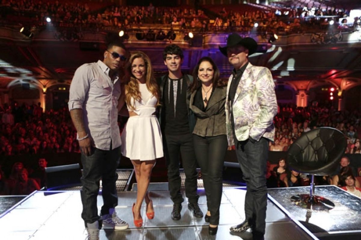 Nelly, Allison Hagendorf, Joe Jonas, and Gloria Estefan, and John Rich at 