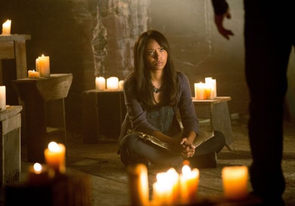  Kat Graham as Bonnie and Steven R. McQueen as Jeremy Gilbert Photo