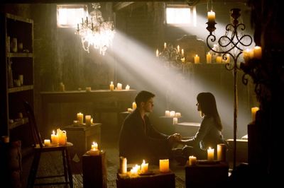  Steven R. McQueen as Jeremy Gilbert and Kat Graham as Bonnie Photo
