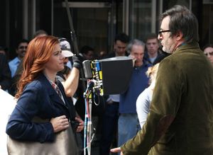 Debra Messing & Jon Robin Baitz @ BroadwayWorld Debra Messing & Jon Robin Baitz Photo