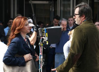 Debra Messing & Jon Robin Baitz  Photo