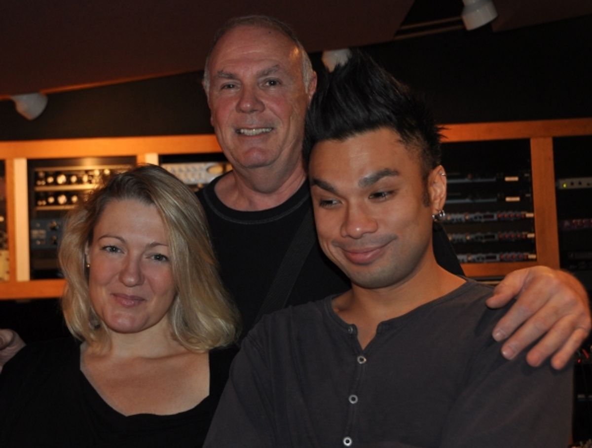 Lynn Pinto (Producer), Norman Weiss (Musical Director) and Andros Rodriguez (Engineer) at 