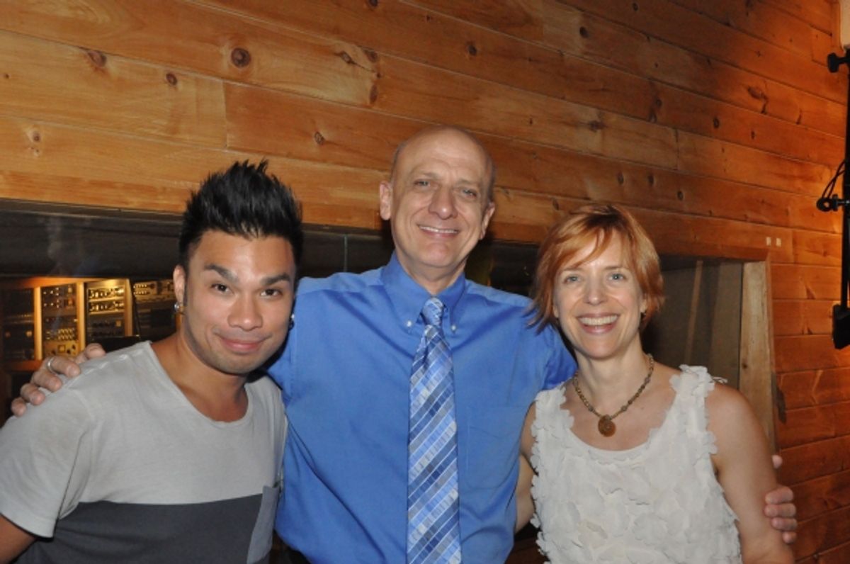 Andros Rodriguez, Tom Viola (Broadway Cares Equity Fights Aids) and Wendy Bobbit Cavett at 