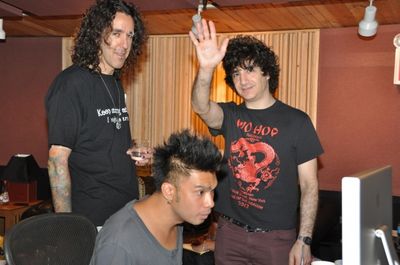 Aurelien Budynek, Andros Rodriguez (Engineer) and Jon Weber Photo