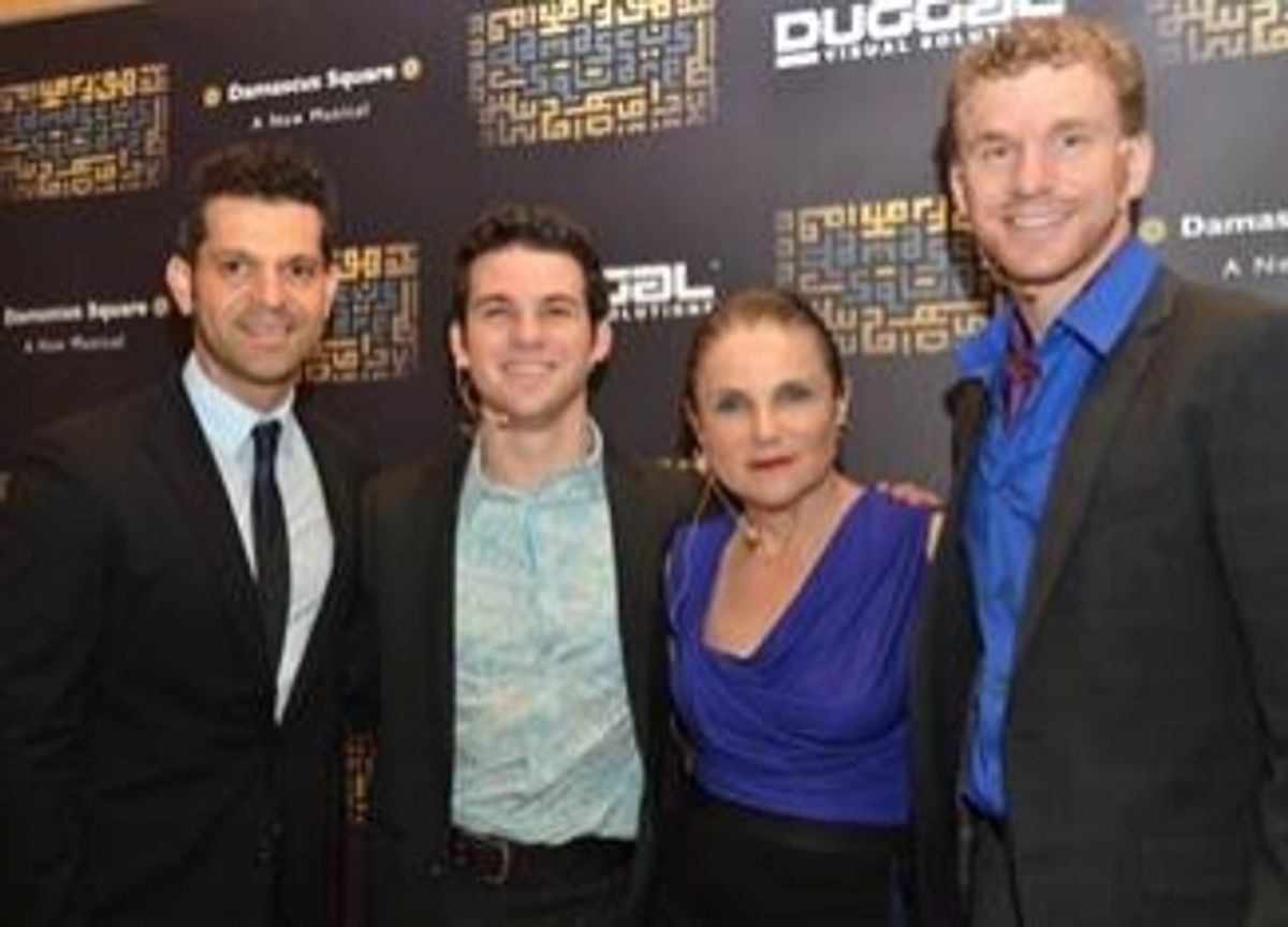 Shai Baitel with cast members Etai BenShlomo, Tovah Feldshuh, and Adam Overett at 