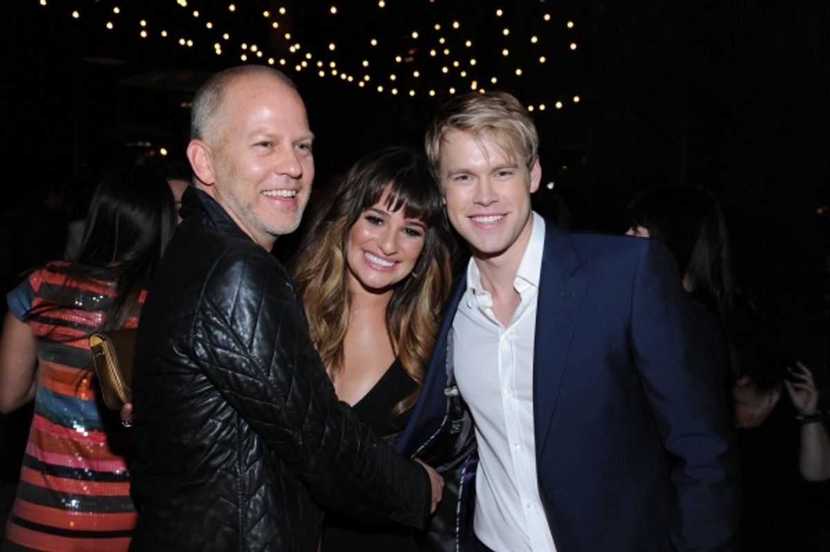  GLEE SEASON FOUR PREMIERE SCREENING AND VIP RECEPTION: GLEE Creator and Executive Producer Ryan Murphy and cast members Lea Michele and Chord Overstreet celebrate at the GLEE SEASON FOUR PREMIERE SCREENING AND VIP RECEPTION (L-R): Jenna Ushkowitz and Bec at 