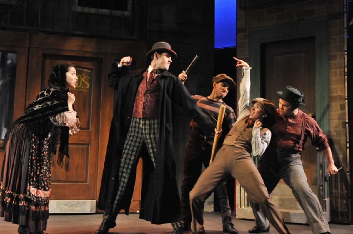  : Ixchel Lopez as Marie, Harley Jay (Rent on Broadway) as Johnny Giovanni, Zach Johnson as Kid Vicious, Evie Hutton (National Tour of Hairspray) as Nelly Gold and Erick Paul as Dickie the Duck in the World Premiere of Hello! My Baby. Jay won a Stage Scen at 