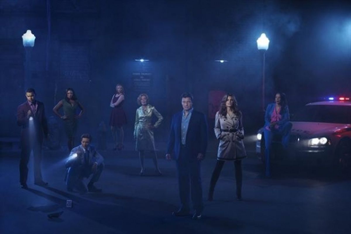  Stars Jon Huertas as NYPD Detective Javier Esposito, Tamala Jones as Medical Examiner Lanie Parish, Seamus Dever as NYPD Detective Kevin Ryan, Molly Quinn as Alexis Castle, Susan Sullivan as Martha Rodgers, Nathan Fillion as Richard Castle, Stana Katic a at 