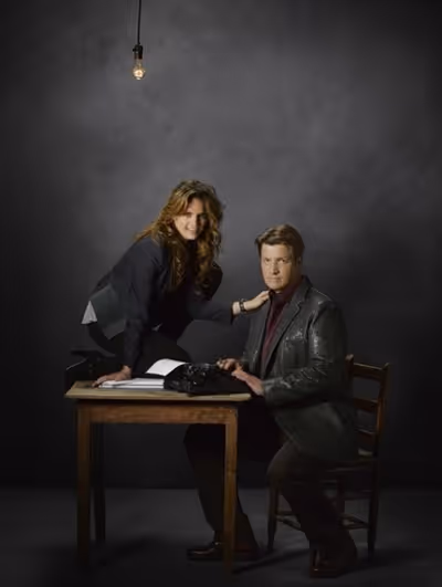 Stana Katic as NYPD Detective Kate Beckett and Nathan Fillion as Rick Castle Photo