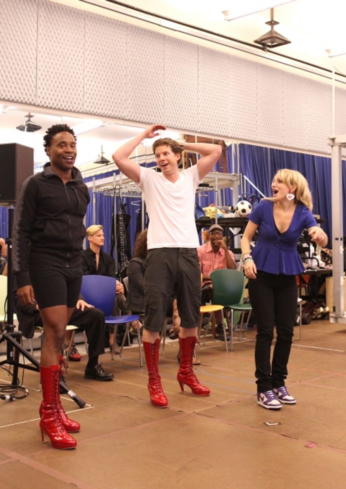 Billy Porter & Stark Sands & Annaleigh Ashford at 