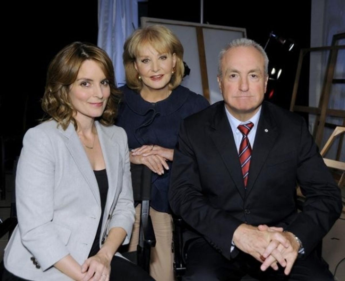  TINA FEY, BARBARA WALTERS, LORNE MICHAELS (ABC/ DONNA SVENNEVIK) at 