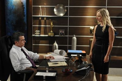  (l-r) Peter Gallagher as Arthur Campbell, Kari Matchett as Joan Campbell -- (Photo b Photo