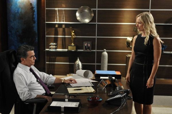  (l-r) Peter Gallagher as Arthur Campbell, Kari Matchett as Joan Campbell -- (Photo b Photo