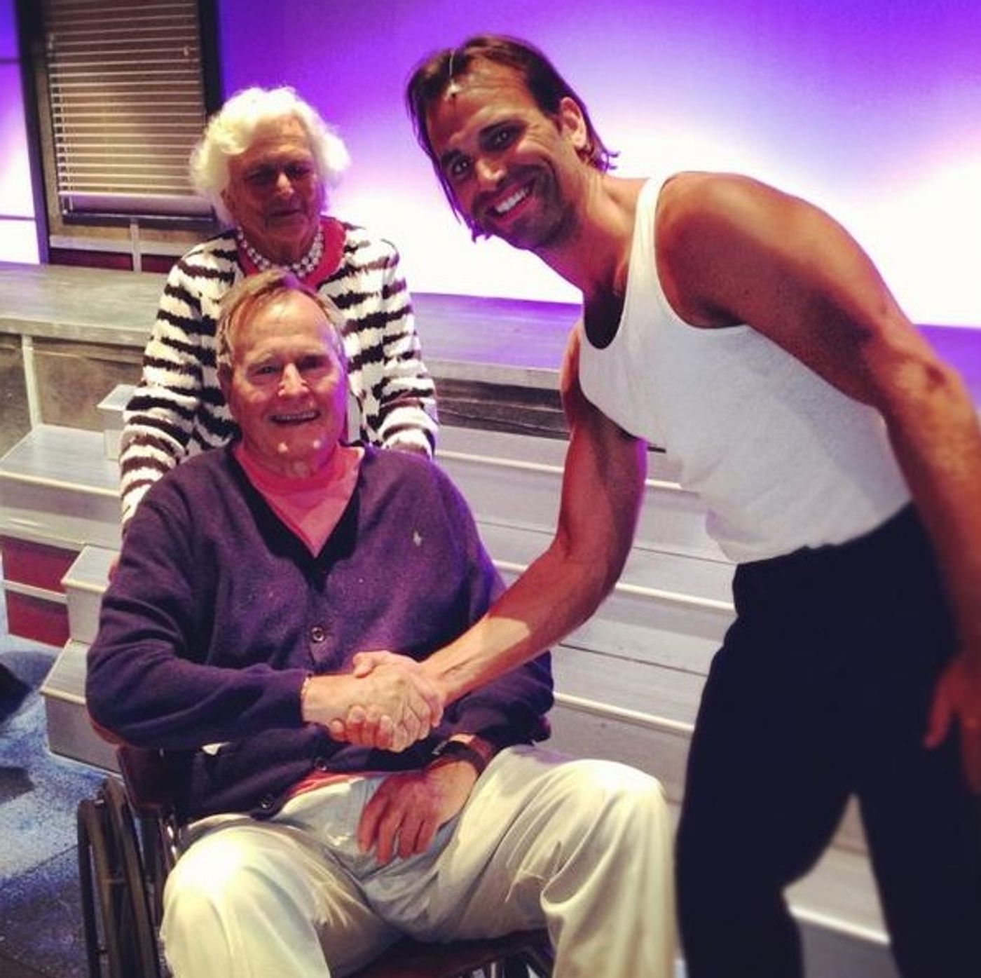 Photo Flash: Saturday Intermission Pics, Sept 15 - CHAPLIN, EVITA, Perez Hilton in NEWSical and More!  Image