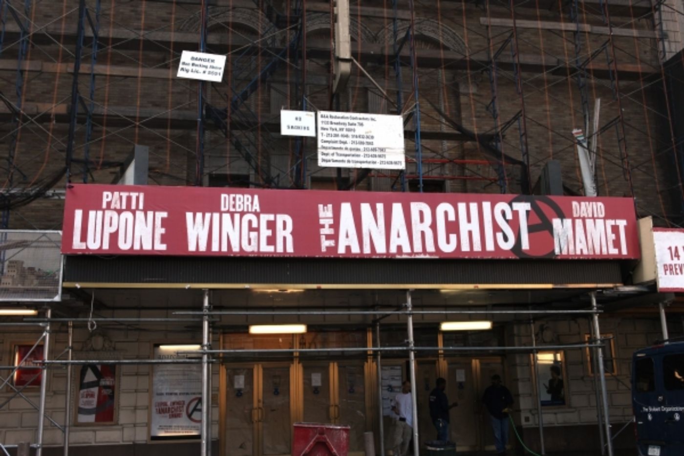 Photo Coverage: THE ANARCHIST Marquee and Golden Theatre Renovation  Image