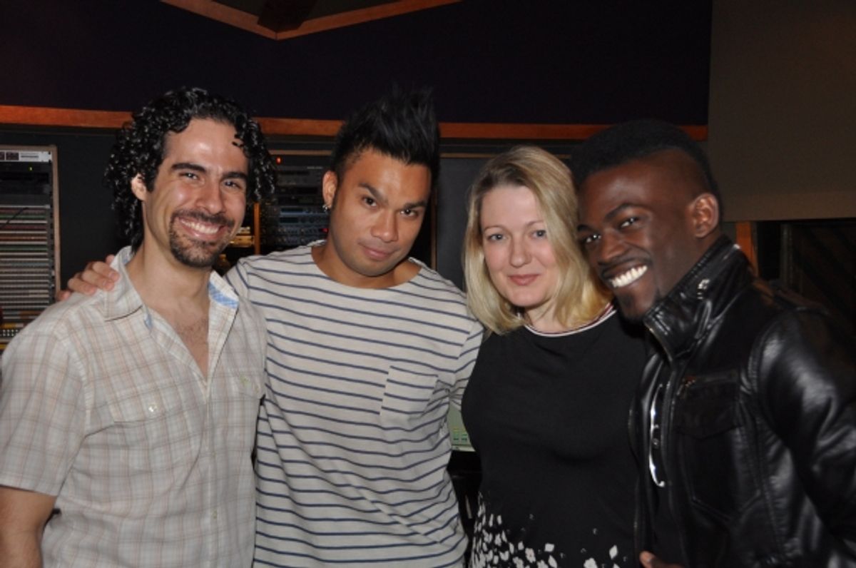 Alex Lacamoire (Musical Director), Andros Rodriguez (Engineer), Lynn Pinto (Producer) and Will Wells
 at 