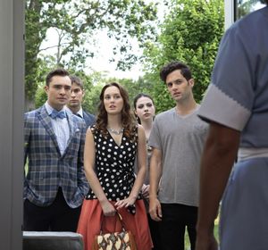  Ed Westwick as Chuck Bass, Chace Crawford as Nate Archibald, Leighton Meester as Bla Photo