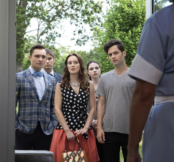  Ed Westwick as Chuck Bass, Chace Crawford as Nate Archibald, Leighton Meester as Bla Photo