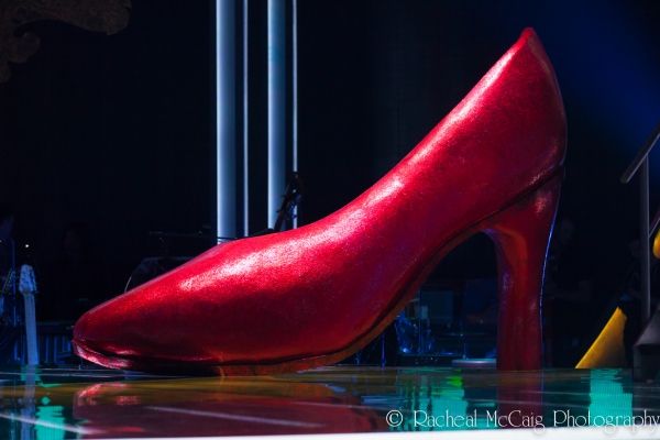 Giant Ruby Slippers Adorn the Stage Photo