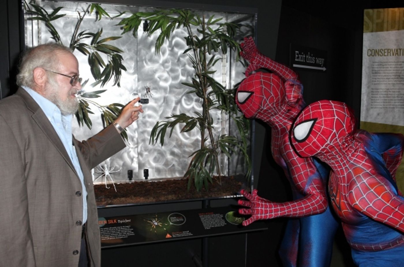 Photo Coverage: SPIDER-MAN Cast Visits 'Spiders Alive!' Exhibit Photo Coverage: SPIDER-MAN Cast Visits 'Spiders Alive!' Exhibit Image