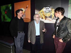 Reeve Carney & Robert Cuccioli with Norman Platnik curator of 'Spiders Alive!' @ BroadwayWorld Reeve Carney & Robert Cuccioli with Norman Platnik curator of 'Spiders Alive!' Photo